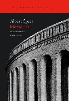 MEMORIAS DE ALBERT SPEER.  9788495359438