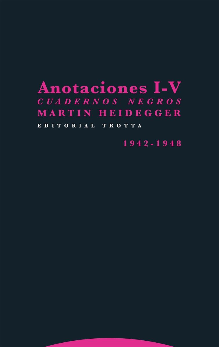 Anotaciones I-V "Cuadernos negros (1942-1948)".  9788413640686