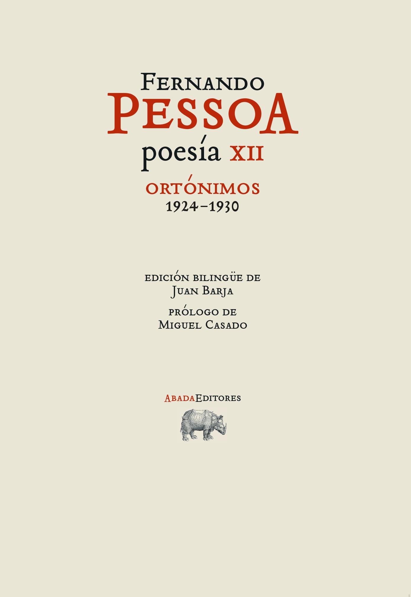 POESIA XII. ORTÓNIMOS (1924-1930)