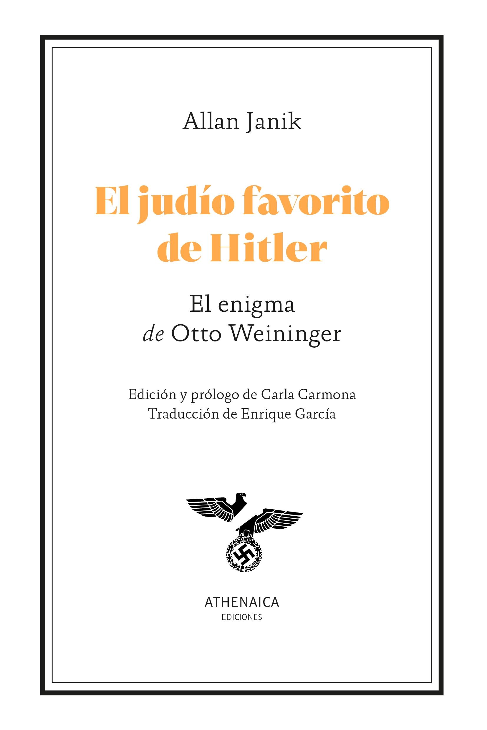 EL JUDIO FAVORITO DE HITLER.  9788419874054